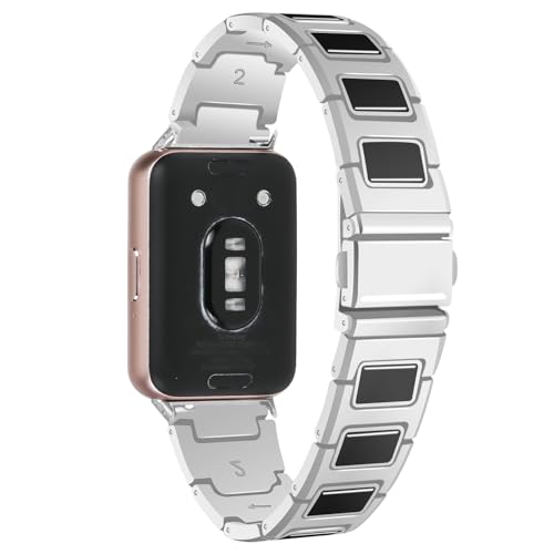 RuiRdot Kompatibel mit Galaxy FIT 3 Metallarmband, Edelstahl-Smart-Armband aus Metall für Damen, für Galaxy FIT 3 SM-R390 (R03) von RuiRdot