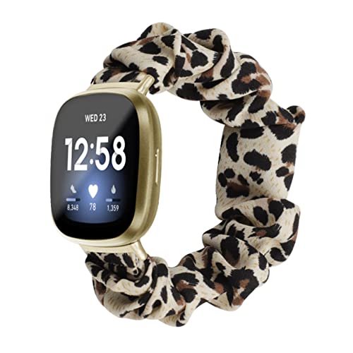 RuiRdot Versa 2 Armbander, Scrunchie Weiches Tuch Dehnbar Armband Damen Gummiband Solo-Loop-Bänder für Versa/Versa 2/Versa Lite (R07) von RuiRdot