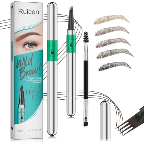 Augenbrauenstift - Augenbrauenstift Wasserfest, Microblading Augenbrauen stift Eyebrow Pencil mit präziser Pinselspitze Erstellen Sie natürliche Haar-Like Brows, 02# Braun Augenbrauenstift - Augenbrauenstift Wasserfest, Microblading Augenbrauen stift Eyebrow Pencil mit präziser Pinselspitze Erstellen Sie natürliche Haar-Like Brows, 02# Braun von Ruicen