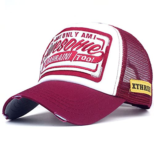Ruicheng Mesh Cap Herren Vintage Trucker Cap Basecap Sommer Baseballcap Rot 54 Ruicheng Mesh Cap Herren Vintage Trucker Cap Basecap Sommer Baseballcap Rot 54 von RUICHENG