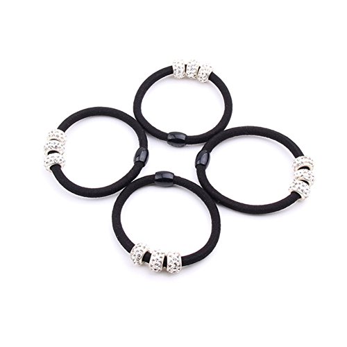 Ruihfas 10 x Haarringe für Damen und Mädchen, glänzend, Strass, Gummiband, koreanisches Haar-Accessoire, Haarseile, Pferdeschwanz-Halter Ruihfas 10 x Haarringe für Damen und Mädchen, glänzend, Strass, Gummiband, koreanisches Haar-Accessoire, Haarseile, Pferdeschwanz-Halter von Ruihfas