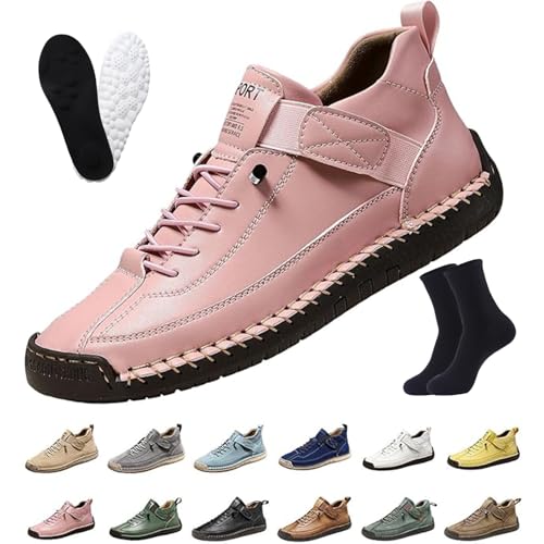 Ruileyou Elira Bequeme, Stützende Sneakers, Elira | Stilvolle Komfort-Sneaker, Leicht & Atmungsaktiv, Verstellbare Leder-Sneake (B, Erwachsene, Herren, 42, Numerisch, EU Schuhgrößensystem, M) von Ruileyou