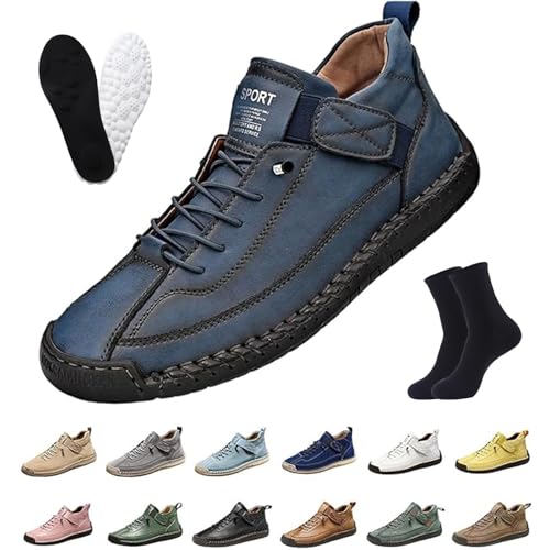 Ruileyou Elira Bequeme, Stützende Sneakers, Elira | Stilvolle Komfort-Sneaker, Leicht & Atmungsaktiv, Verstellbare Leder-Sneake (C, Erwachsene, Herren, 48, Numerisch, EU Schuhgrößensystem, M) von Ruileyou