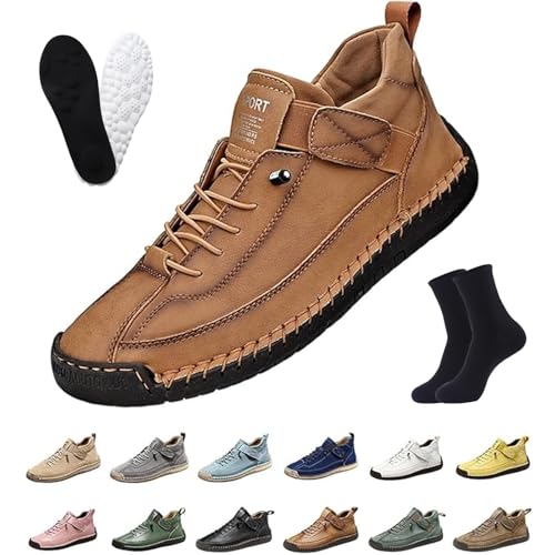 Ruileyou Elira Bequeme, Stützende Sneakers, Elira | Stilvolle Komfort-Sneaker, Leicht & Atmungsaktiv, Verstellbare Leder-Sneake (F, Erwachsene, Herren, 36, Numerisch, EU Schuhgrößensystem, M) von Ruileyou
