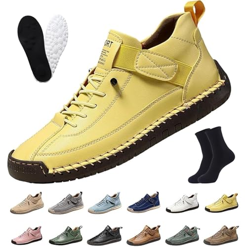 Ruileyou Elira Bequeme, Stützende Sneakers, Elira | Stilvolle Komfort-Sneaker, Leicht & Atmungsaktiv, Verstellbare Leder-Sneake (K, Erwachsene, Herren, 45, Numerisch, EU Schuhgrößensystem, M) von Ruileyou