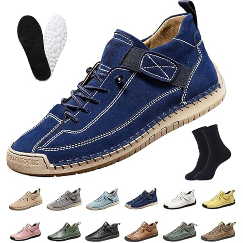 Ruileyou Elira Bequeme, Stützende Sneakers, Elira | Stilvolle Komfort-Sneaker, Leicht & Atmungsaktiv, Verstellbare Leder-Sneake (L, Erwachsene, Herren, 42, Numerisch, EU Schuhgrößensystem, M) von Ruileyou