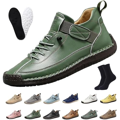 Ruileyou Elira Bequeme, Stützende Sneakers, Elira | Stilvolle Komfort-Sneaker, Leicht & Atmungsaktiv, Verstellbare Leder-Sneake (M, Erwachsene, Herren, 38, Numerisch, EU Schuhgrößensystem, M) von Ruileyou