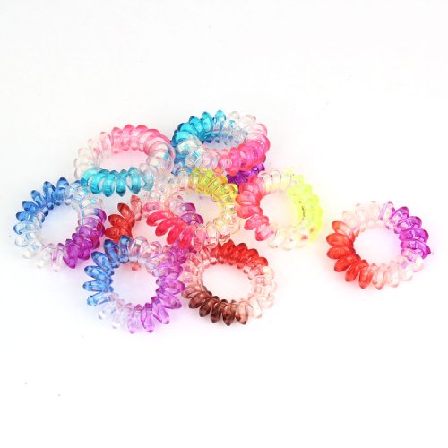 Ruilogod 10 stücke Bunte Stretchy Telefonleitung Haarhalter Stirnband Für Damen von Ruilogod