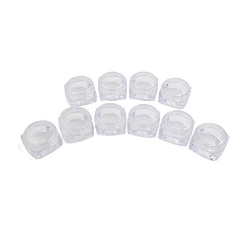 Ruilogod 10 stücke Klar Reise Make-up Lidschatten Lotion Creme Kosmetische Leere Probe Container Pot Jar von Ruilogod