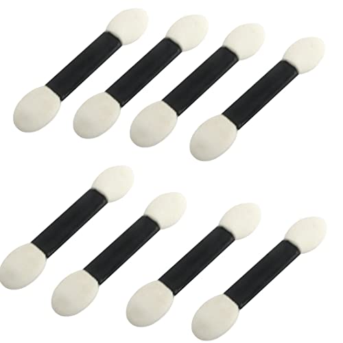 Ruilogod 12 Stück Schwarz Griff Lidschatten Schwämme Applikatoren Kosmetisches Werkzeug für Frauen von Ruilogod