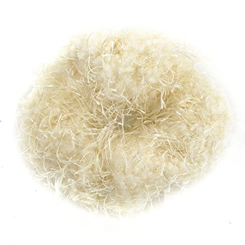 Ruilogod 2 Stück Beige Plüsch Haar-Riegel-Pferdeschwanz-Halter für Damen von Ruilogod