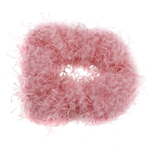 Ruilogod 2 Stück Lachs Rosa Plüsch-Haar-Riegel-Pferdeschwanz-Halter für Damen von Ruilogod