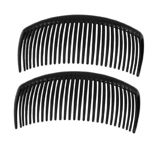 Ruilogod 2 Stück aus schwarzem Kunststoff Kamm-Haar-Klipp-Klemmplatte für Damen von Ruilogod