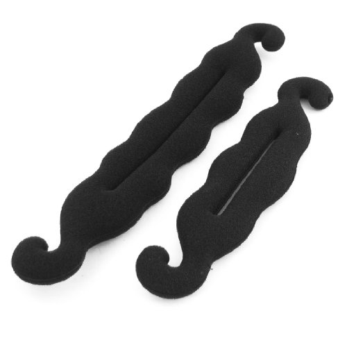 Ruilogod 2 in 1 schwarz Schwamm Haarreif Haar Curle Werkzeuge Brötchen-Hersteller-Halter Set Ruilogod 2 in 1 schwarz Schwamm Haarreif Haar Curle Werkzeuge Brötchen-Hersteller-Halter Set von Ruilogod