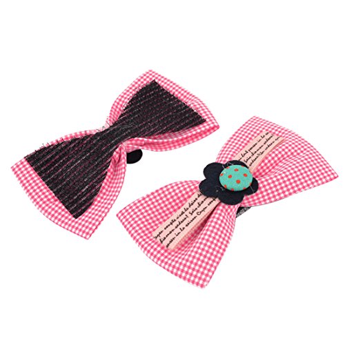 Ruilogod 2 stücke blume akzent rosa bowtie haare pangs magische blätter für damen von Ruilogod