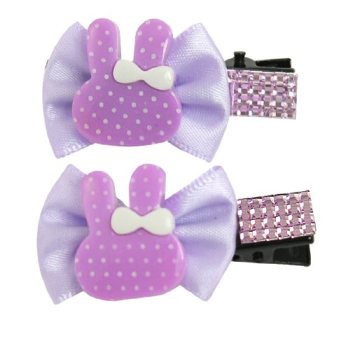 Ruilogod 2 stücke leichte lila bowknot dekor zähne bögen alligator haarklammern für mädchen von Ruilogod