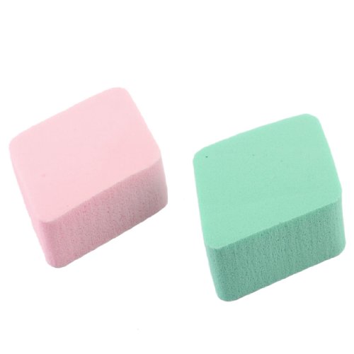 Ruilogod 2 stücke rauge geformte grüne rosa gesicht putzen puder puffer pads für dame von Ruilogod