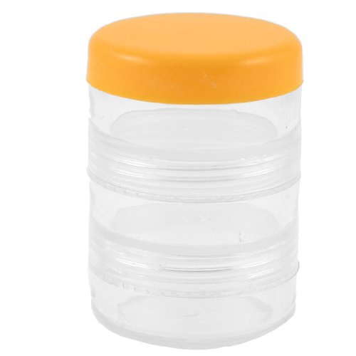 Ruilogod 2.2 "Höhe Kunststoff Runde Make-up Lidschatten Leer Container Orange klar von Ruilogod