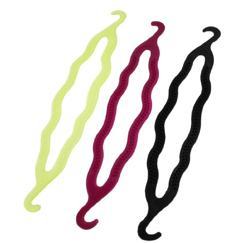 Ruilogod 3 Stück 8,1 "Magic Plastic Bun Maker Curler Haar Pferdeschwanzhalter für Mädchen von Ruilogod