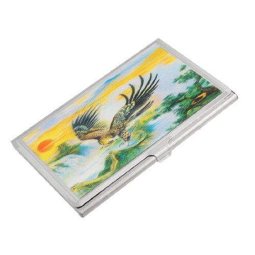 Ruilogod 3D Fliegender Adlermuster Metall Geschäftsname VIP Karten Organizer Holder von Ruilogod