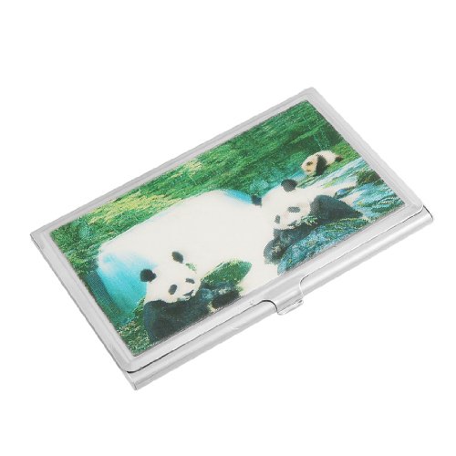 Ruilogod 3D-Panda-Muster-Metall-Geschäftsname VIP-Karten-Organizer-Halter von Ruilogod