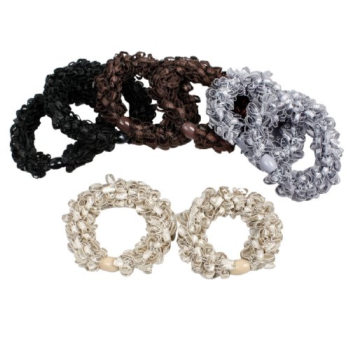 Ruilogod 4 Paar Damen sortieren Farbe Elastic Troddel-Art-Pferdeschwanz-Halter-Ring-Bindung Ruilogod 4 Paar Damen sortieren Farbe Elastic Troddel-Art-Pferdeschwanz-Halter-Ring-Bindung von Ruilogod
