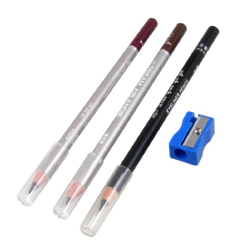 Ruilogod 4 in 1 Dark Purple Black Tip Eyeliner # 4# 17 Augenbrauen Anspitzer Make-up-Tool von Ruilogod