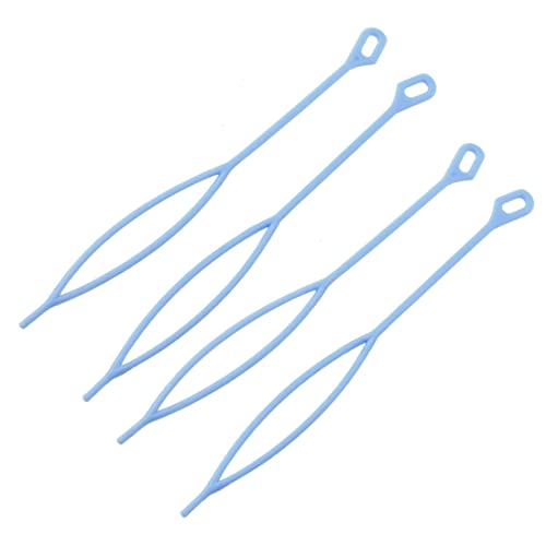 Ruilogod 4 stücke 12,5 cm Magic Plastic Bun Maker Curler Haar Pferdeschwanzhalter Blau für Mädchen von Ruilogod
