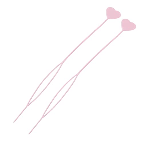 Ruilogod 4 stücke Rosa Herz Dekor Tail Braid Ponytail Styling Maker Tool für Mädchen von Ruilogod
