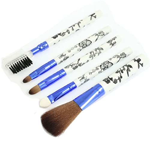 Ruilogod 5 in 1 Blush Lip Pinsel Lidschatten Applikator Augenbrauenkamm Set für Dame von Ruilogod