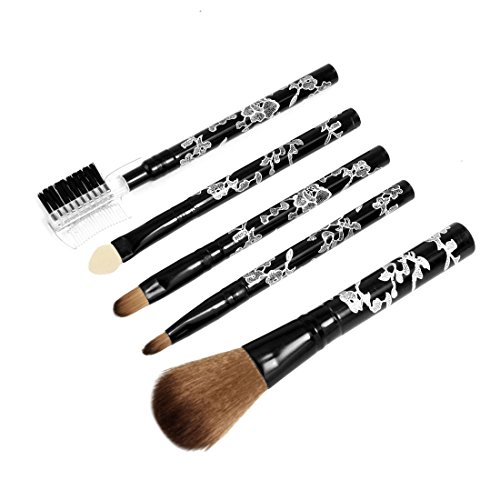 Ruilogod 5 in 1 Blush Lip Pinsel Lidschatten Schwamm Augenbraue Kamm Kosmetik-Set von Ruilogod