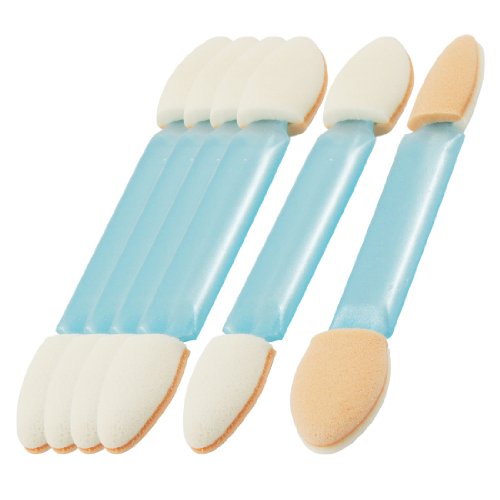 Ruilogod 6 PC-Light Blue Doppelendball Lidschatten Sponge Bürsten-Schönheits-Werkzeug von Ruilogod