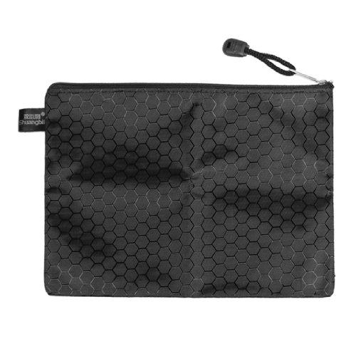 Ruilogod 9" Länge Hexagon Print Rectangle A5 Papier Stifthalter Zip-Beutel-Schwarz von Ruilogod