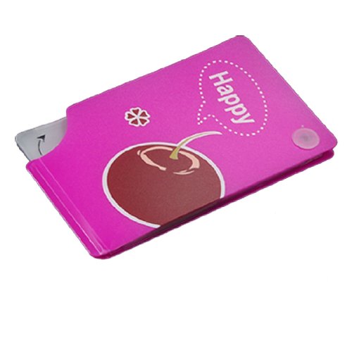 Ruilogod Anti-magnetische Kunststoff-Bank-Kredit-ID-Kartenhalter-Fall Amaranth-Rosa von Ruilogod