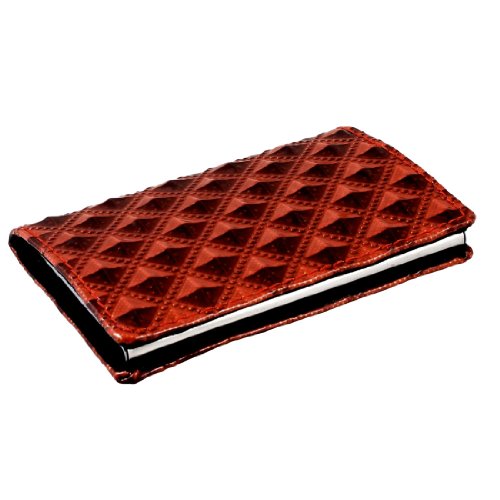 Ruilogod Argyle Design Orange Flanell Interior Firmenname VIP Card Case Inhaber von Ruilogod