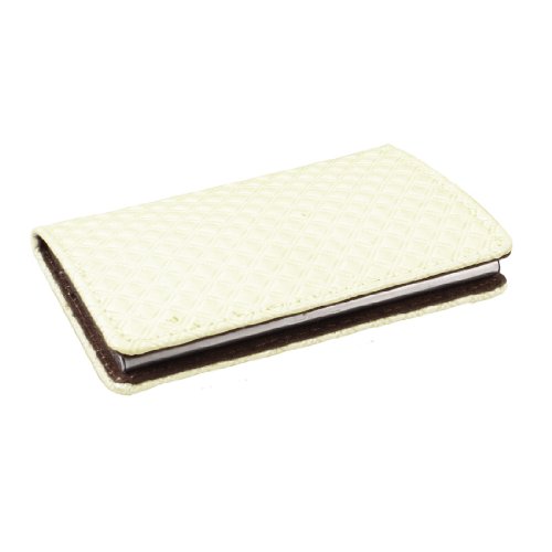 Ruilogod Argyle Muster Flanell Innenraum Magnetischer Schließung Visitenkarten Fall beige von Ruilogod