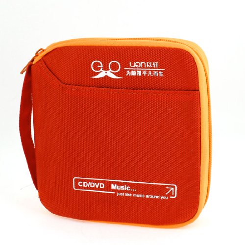 Ruilogod Auto Auto Zip Up Orangered 32 Kapazität VCD DVD-Halter-Organisator-Beutel von Ruilogod