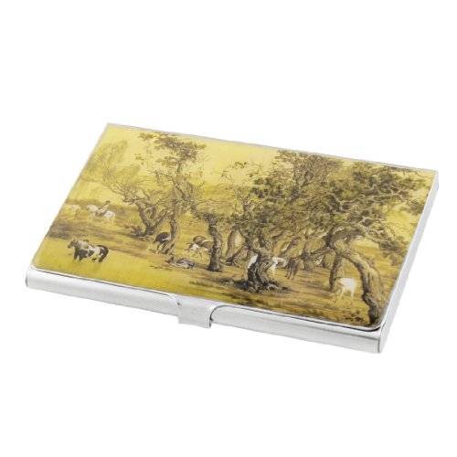 Ruilogod Bäume Pferde Muster Edelstahl Kredit Name ID Kartenhalter Box von Ruilogod