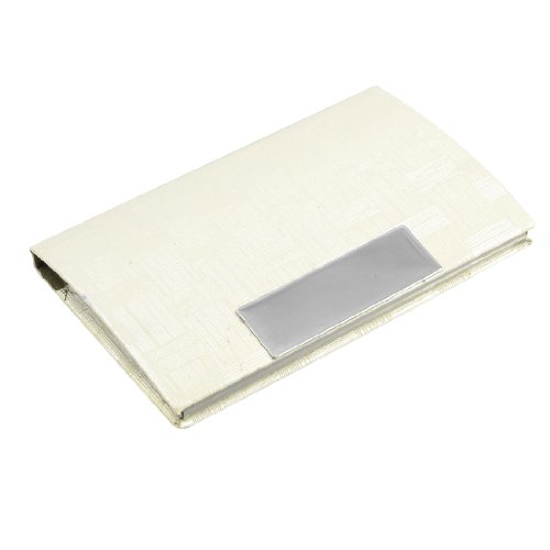 Ruilogod Beige Kunstleder Rechteck ID Bank Card-Schutz-Schild-Halter von Ruilogod