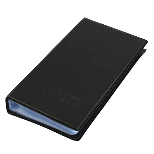 Ruilogod Black Faux Lederabdeckung 240 Taschen Name VIP Visitenkarten-Fallhalter-Behälter von Ruilogod