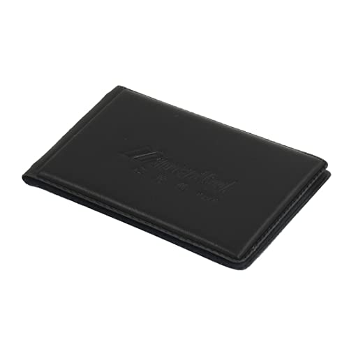 Ruilogod Black Faux Lederabdeckung 40 Taschen Kapazität Notebook-Karteninhaber von Ruilogod