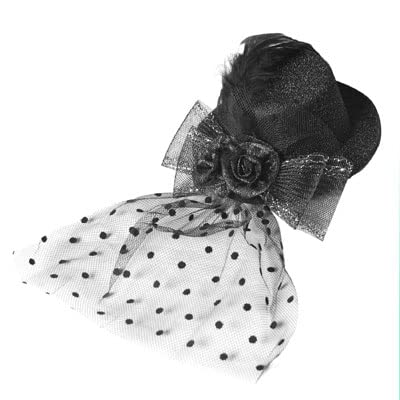 Ruilogod Black Feather Decor Bowtie Mini-Top-Hut-Haar-Clip für Damen von Ruilogod