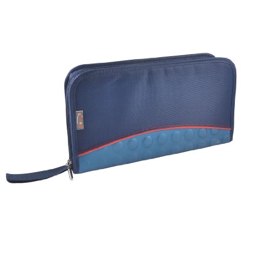 Ruilogod Blau EVA Dots Zip Up 80pcs Kapazität DVD Disc-Tasche Halter-Organisator von Ruilogod