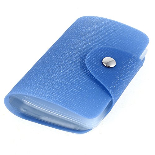 Ruilogod Blau Kunststoff Druckknopfverschluss VIP-ID-Karten 26 Blatt-Kasten-Halter von Ruilogod