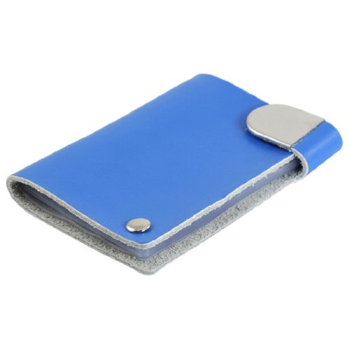 Ruilogod Blaue Kunstleder aus Kunststoff flexibel 8 Fächer Bankkreditkarten-Fallhalter von Ruilogod