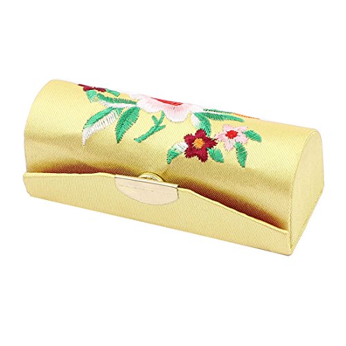 Ruilogod Blumenmuster-Lippenstift-Lip-Stick-Fall Aufbewahrungsbox gelb von Ruilogod