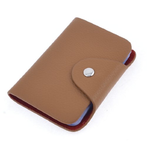 Ruilogod Braune strukturierte Kunstleder 24 VIP Namenskarteninhaber Organizer von Ruilogod