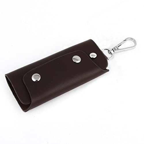 Ruilogod Brauner Kunstleder Rechteck Tasten Tasche Tasche Hülle 11 cm von Ruilogod