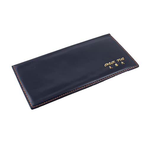 Ruilogod Bürogeschäft 6 Kapazitätsprüfung Halter Organizer Checkbook Navy Blue von Ruilogod
