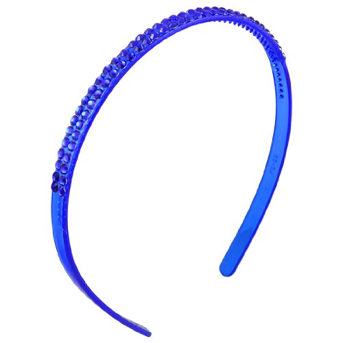 Ruilogod Bule Plastic Double Row Crystal Decor Stirnband Reifen für Mädchen von Ruilogod
